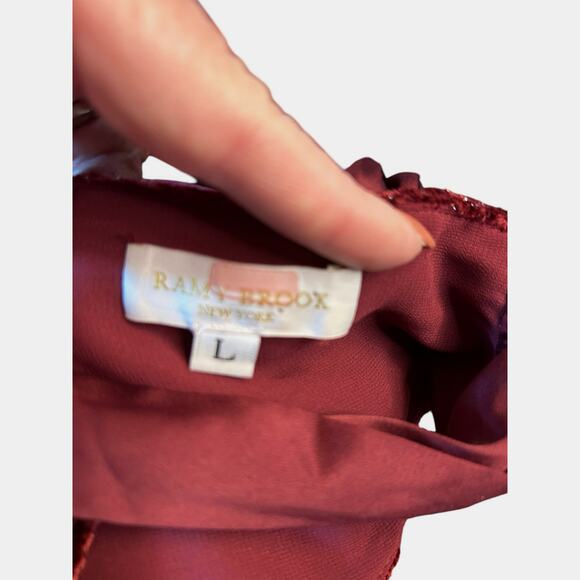 Ramy Brook Red Ellin Dress - Size L - Picture 5 of 14